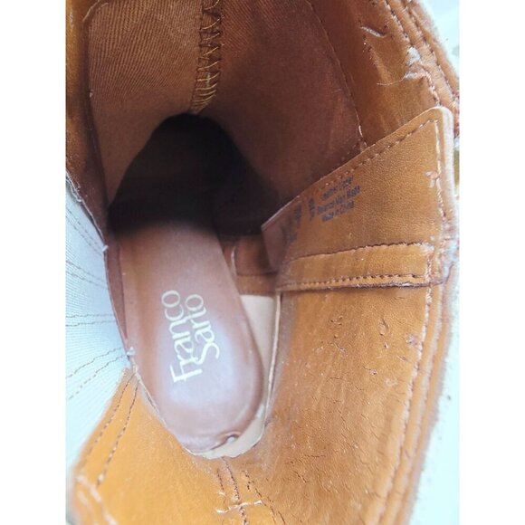 Franco Sarto Size 7M Womens Snake Print Side Zip Shay Logo Tag Ankle Boots - Picture 11 of 14